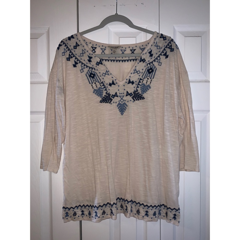 LUCKY BRAND Embroidered Top